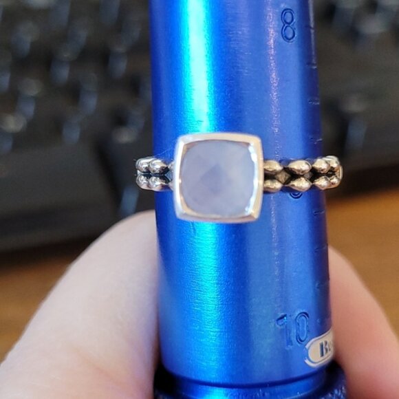 John Hardy Angela Sterling Silver Two Scalloped Design Band Chalcedony S… - Picture 9 of 9